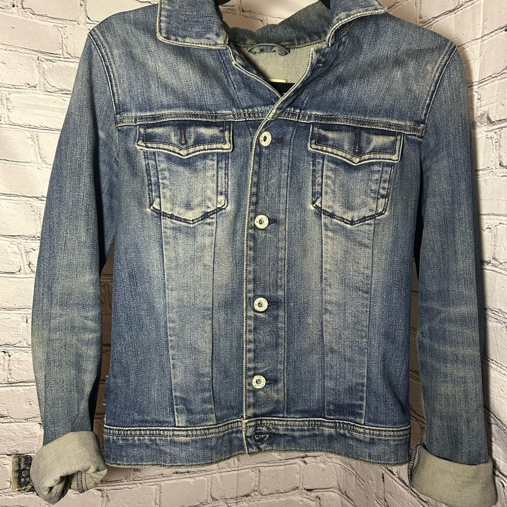 Diesel Blue Lightweight Denim Jacket with Distressed Look